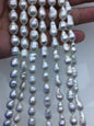 AA+ 7-9mm white baroque drop Edison Freshwater Pearl,ED12-2A-5-40