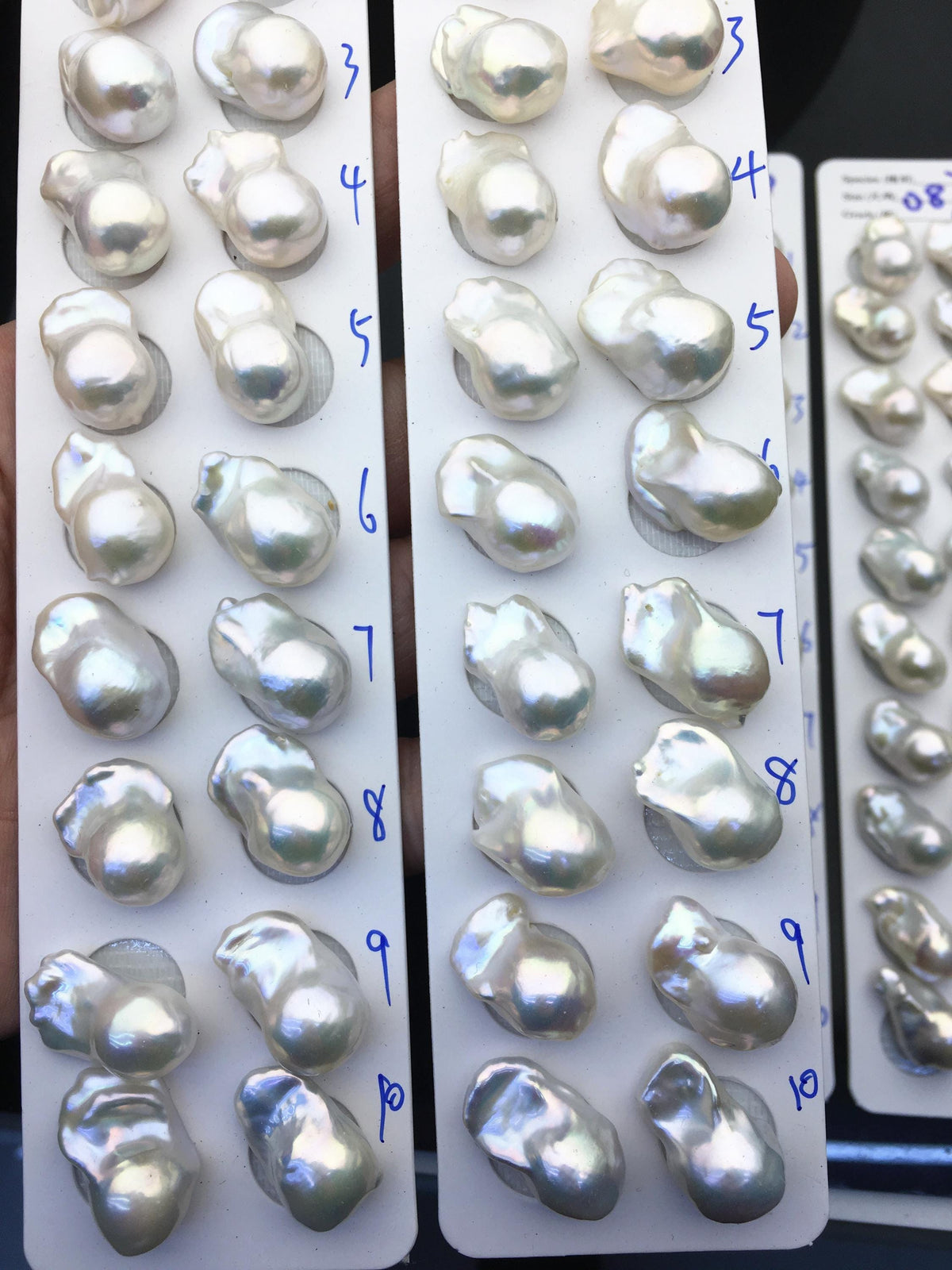 1 pair AAA 12-15x18-24mm White Flame ball Pearl Pairs - large Baroque freshwater pearl pairs, Fire Ball Pearl, FL15-3A-8-47