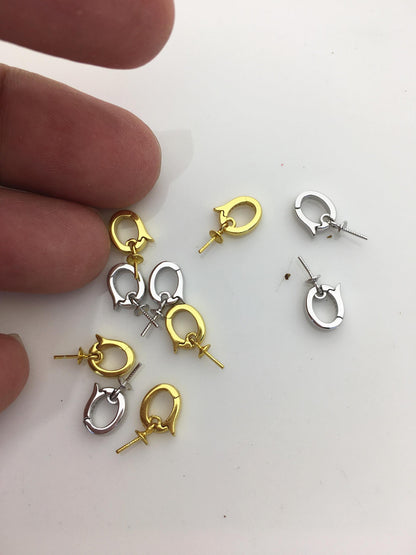 2pcs 6x8mm Silver/Gold S925 sterling silver pendant hook, for pendant,for DIY,wholesale,ASL-P-006