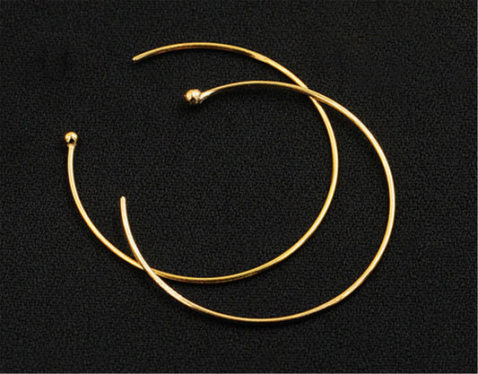 1 pair 0.62x26mm 14k goldfilled ear hook with loop,hooks findings , DIY earrings jewelry,AGF-ER-004