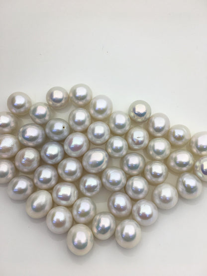 10pcs AAA 11-12mm BIG white rice freshwater pearls,no hole,LR11-3A-3