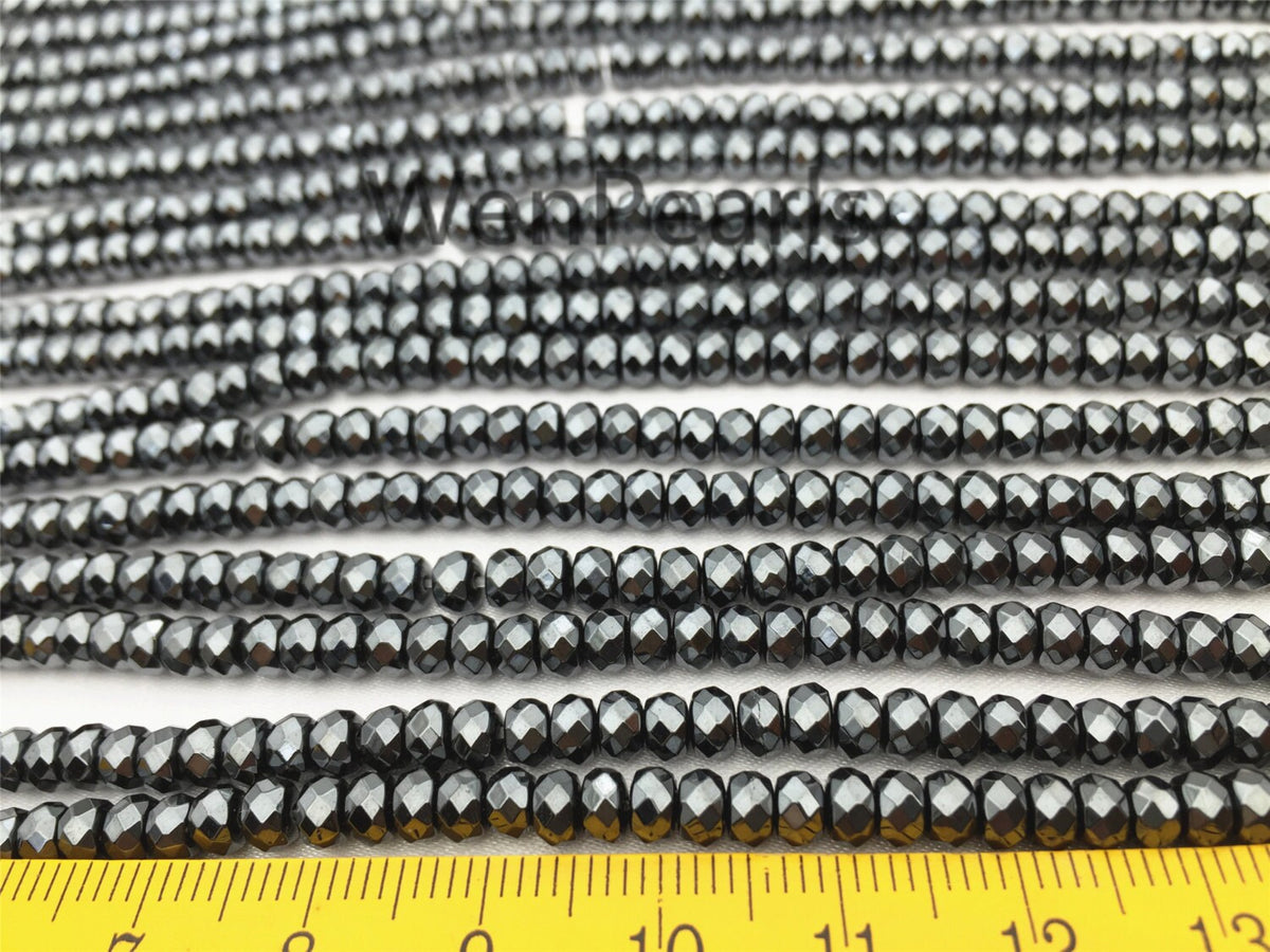 Hematite,3x4mm Rondelle Beads,AAA,Very Shining, 140pcs,15.5 inches,G50-B34-003