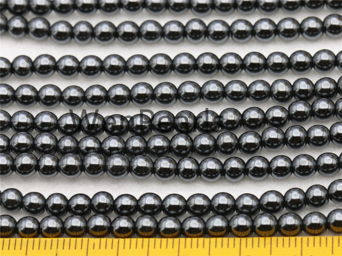 Hematite,4mm Smooth Round,AAA, 105pcs,15.5 inches,G50-R4-005