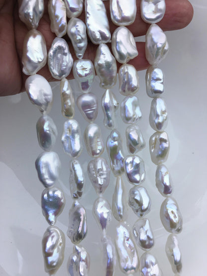 AA+ 11-13mm white keshi thick long Freshwater Pearl, DIY Loose Freshwater Pearl, wholesale price, china wholesale pearl, ZS-200-73