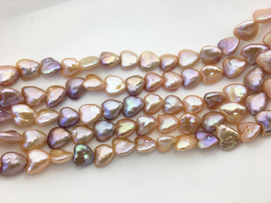 AAA 12-13mm Colorful Thick heart Freshwater Pearl,ZS-119-42