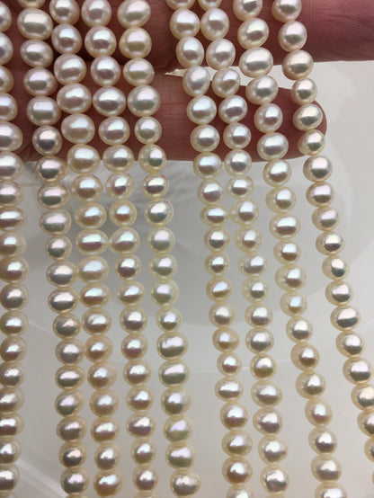 AAA 5-5.5mm white potato freshwater pearls,5mm white seed pearl,Wedding Bracelet Beach Wedding Bride Mother of,CR5-3A-3