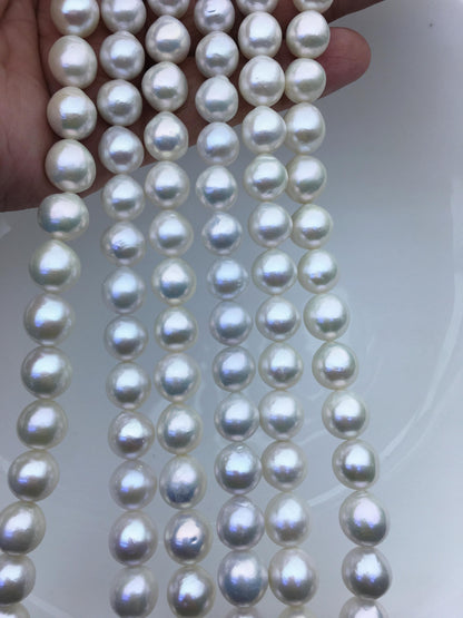 AA+ 9-11mm white near round Edison Freshwater Pearl,ED12-2A-5-68