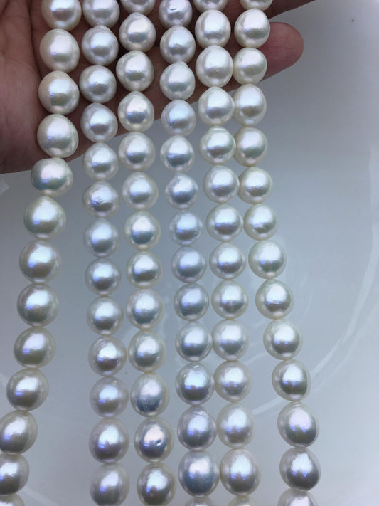AA+ 9-11mm white near round Edison Freshwater Pearl,ED12-2A-5-68