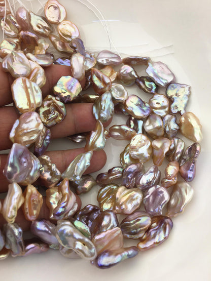 AAA 13-15mm natural pink purple keshi Freshwater Pearl, DIY Loose Freshwater Pearl, wholesale price, china wholesale pearl, ZS-200-121-3
