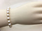 1pc 7 inchs AA+ 6.5-7.5mm White Freshwater Akoya pearl Elastic string Bracelet,B8-001
