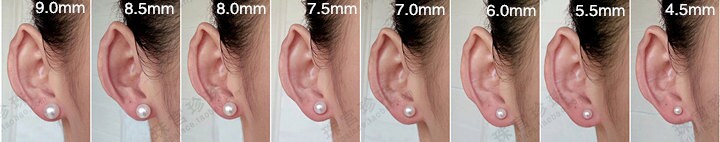 AAA 8-9mm White Round Fresh Water pearl stud earrings, Bridal Earrings-Wedding Jewelry-Bridal jewelry-Birthday gift, SE3-T2