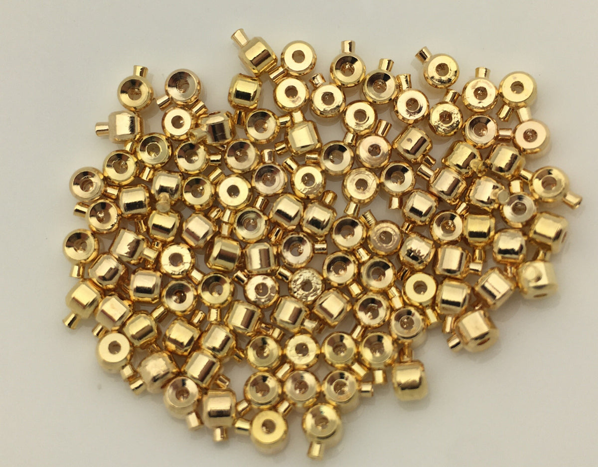 20pcs 3.2mm Yellow/Silver Gold Plated Necklace End,high quality 18k solid gold plated,AAL-003-1