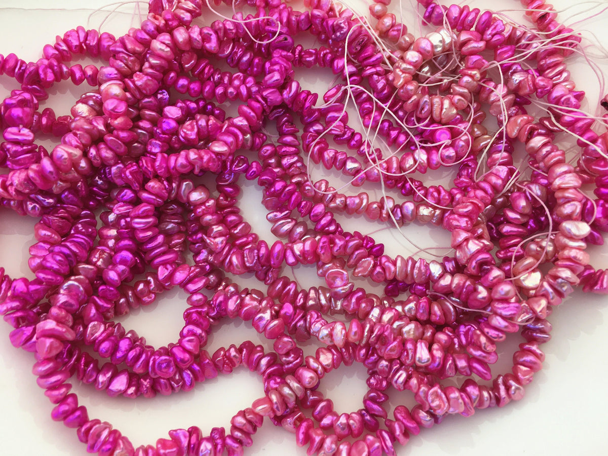 AA+ 5-6mm red Keshi pearls,Center drilled,ZS-128-37