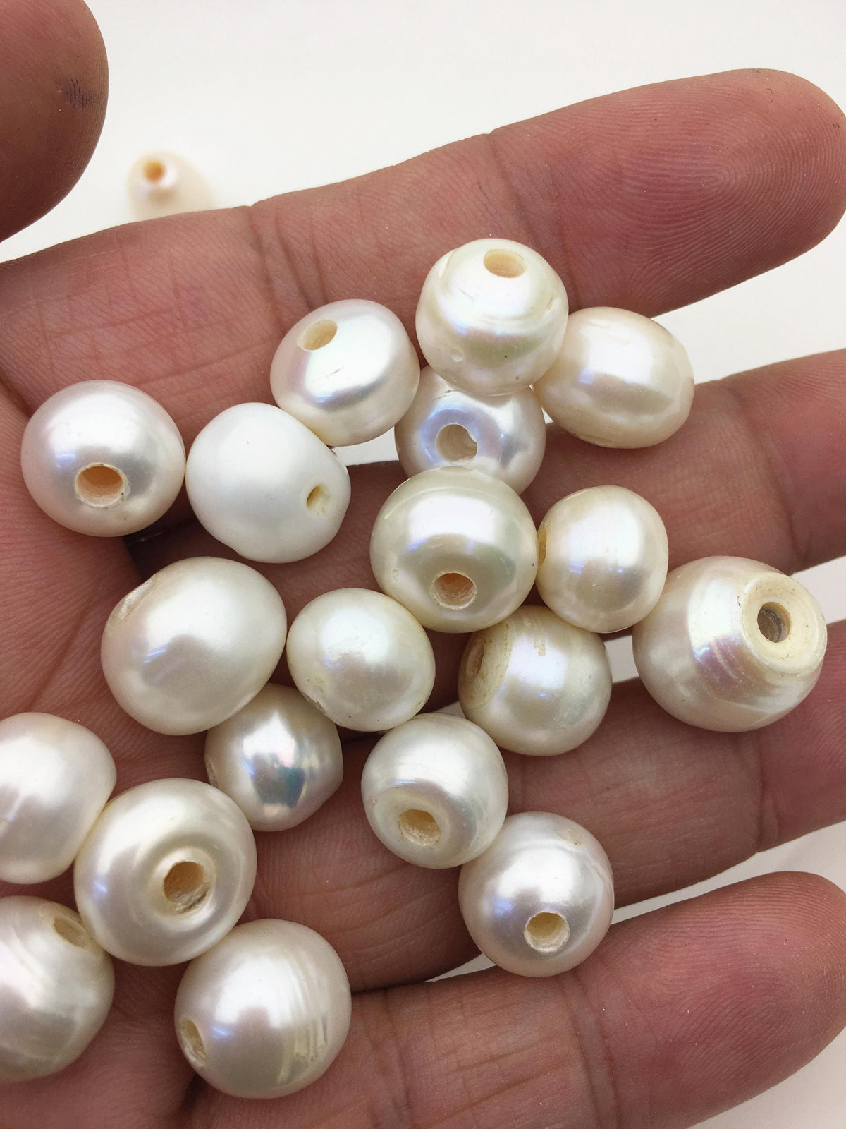 20pcs AA+ 11.5-14mm Big white button freshwater pearls, 3mm large hole, Rondelle pearl Beads, loose freshwater pearl, DIY material, SM13-T3