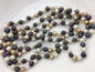 60'' AA+ 8mm black near round freshwater Pearl necklace,NPN1-112