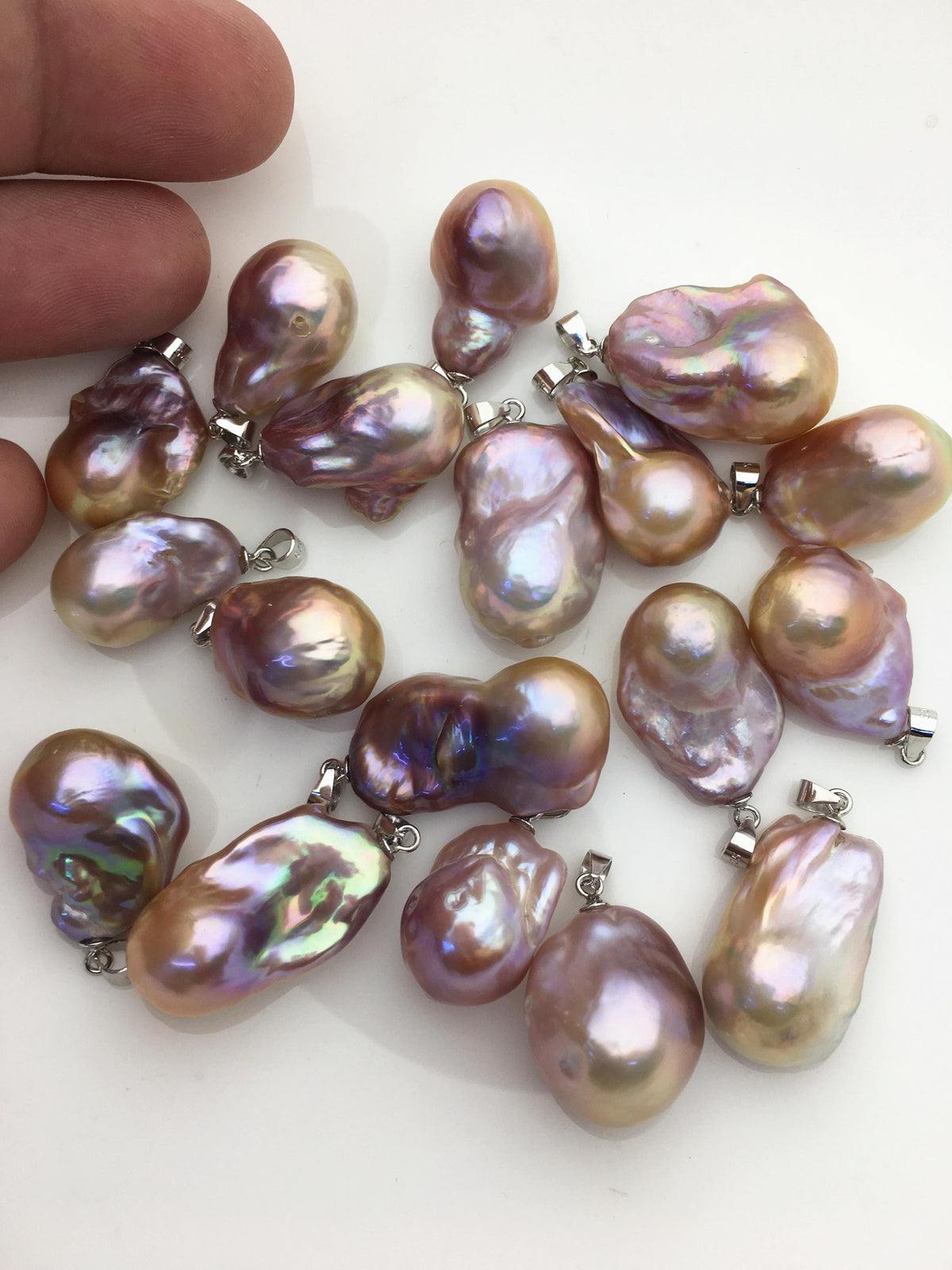 3pcs AAA 12-15mm purple baroque pearl pendant necklace,S925 Sterling silver pendant,NC1-041-6