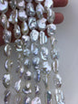 AA+ 10-13mm white thick long keshi Freshwater Pearl, DIY Loose Freshwater Pearl, wholesale price, china wholesale pearl, ZS-200-97