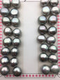 2 pairs AAA 10.5-11mm Gray baroque button freshwater pearls, near round button pearl pairs, pearl earring, pearl stud, BTN10-T10