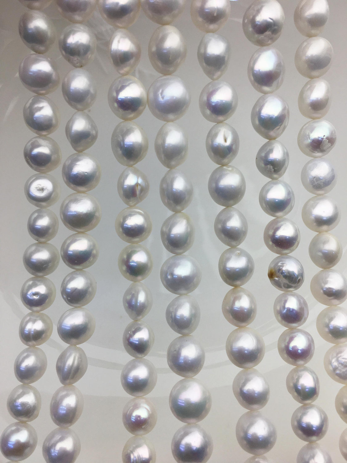 AA 7.7-9mm white button round freshwater pearls,White Rondelle pearl Beads,SM8-T3