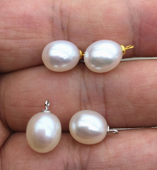 AAA 9mm White/Gray rice pearl dangle earrings,S925 Sterling Silver pearl earrings,pearl for women,SE3-165