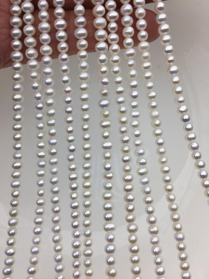 AAA 4-4.5mm white potato freshwater pearls,CR4-3A-4