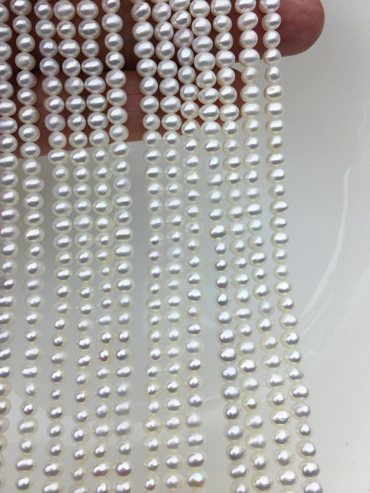 AAA 4-4.5mm white potato pearls,seed freshwater pearl,small size pearl,for pearl necklace,for pearl earrings,CR4-3A-1