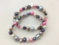 7'' AAA 5-8mm Mix Color Nugget Freshwater pearl Elastic string Bracelet,B8-T23