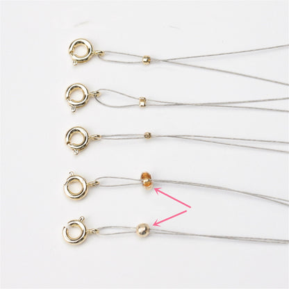 50pcs 3mm Yellow/Silver Gold Plated Moon Open Mouth Neckalce End,high quality 18k solid gold plated,AAL-003-17