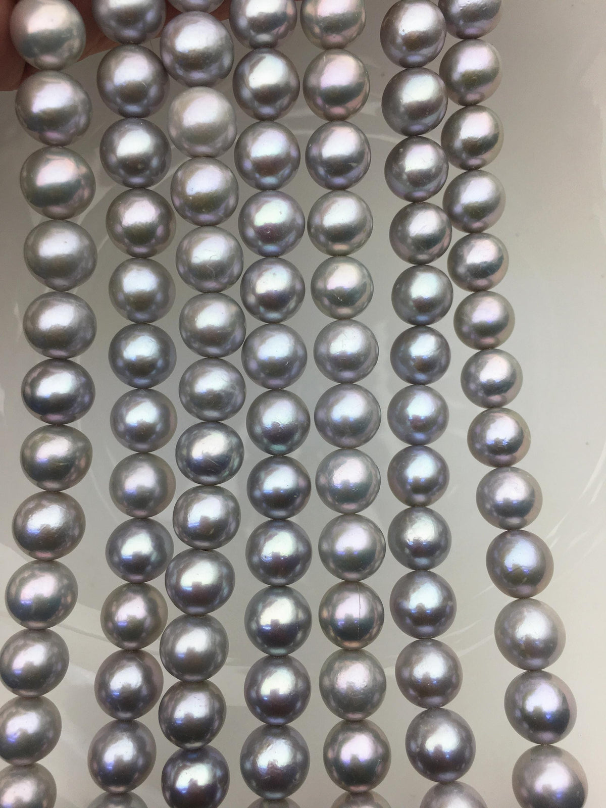 AAA- 9-11mm gray round freshwater pearls,Birthday,Graduation, mother day pearl gift,RP10-3A-4