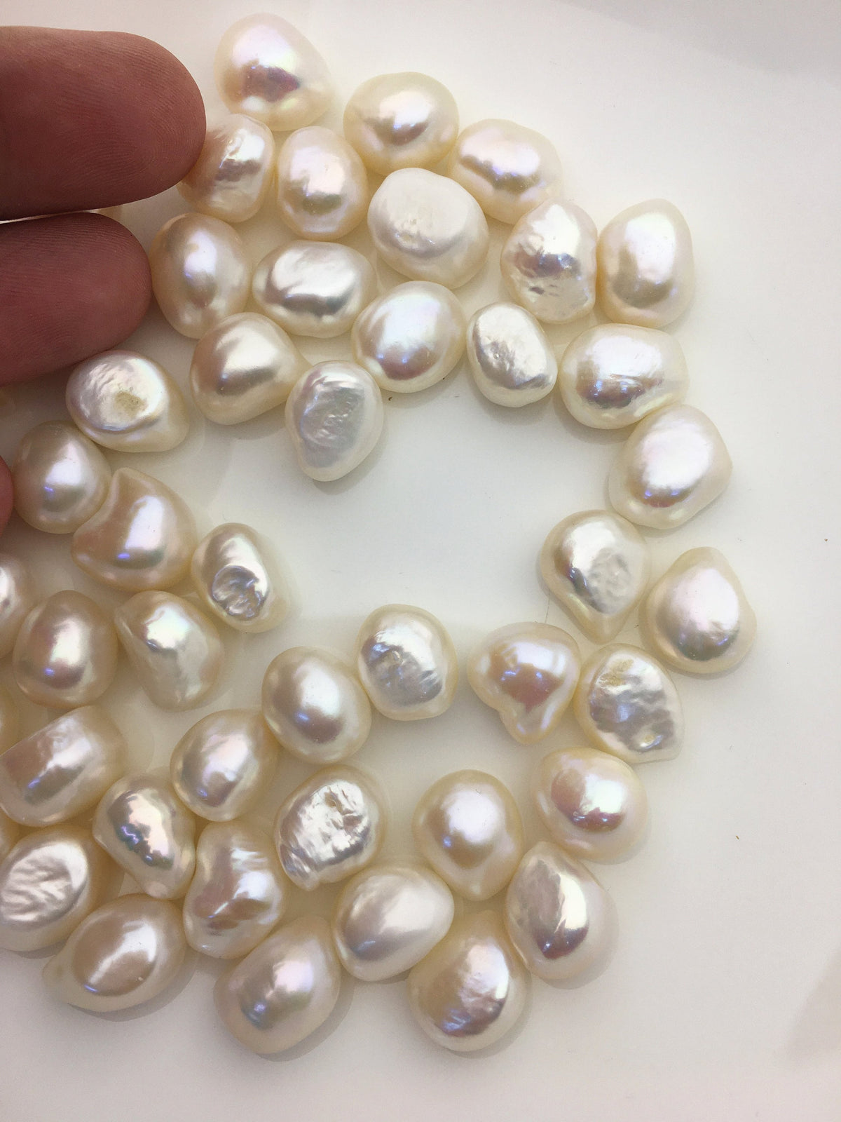 20pcs AAA 11.5-12.5mm white nugget freshwater pearls, white baroque pearl, irregular pearl, pearl wholesale supply China, LM12-T4