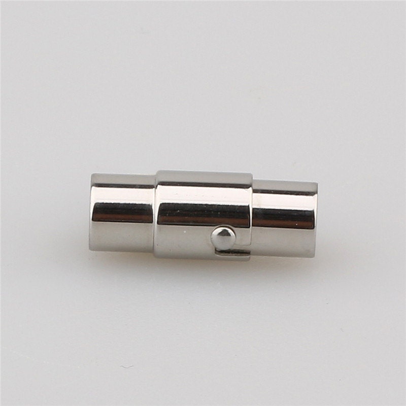 3pcs 2/3/4/6/8mm hole size stainless steel magent clasp, round leather cord bracelet necklace clasp, bracelet clasp, AAL-006