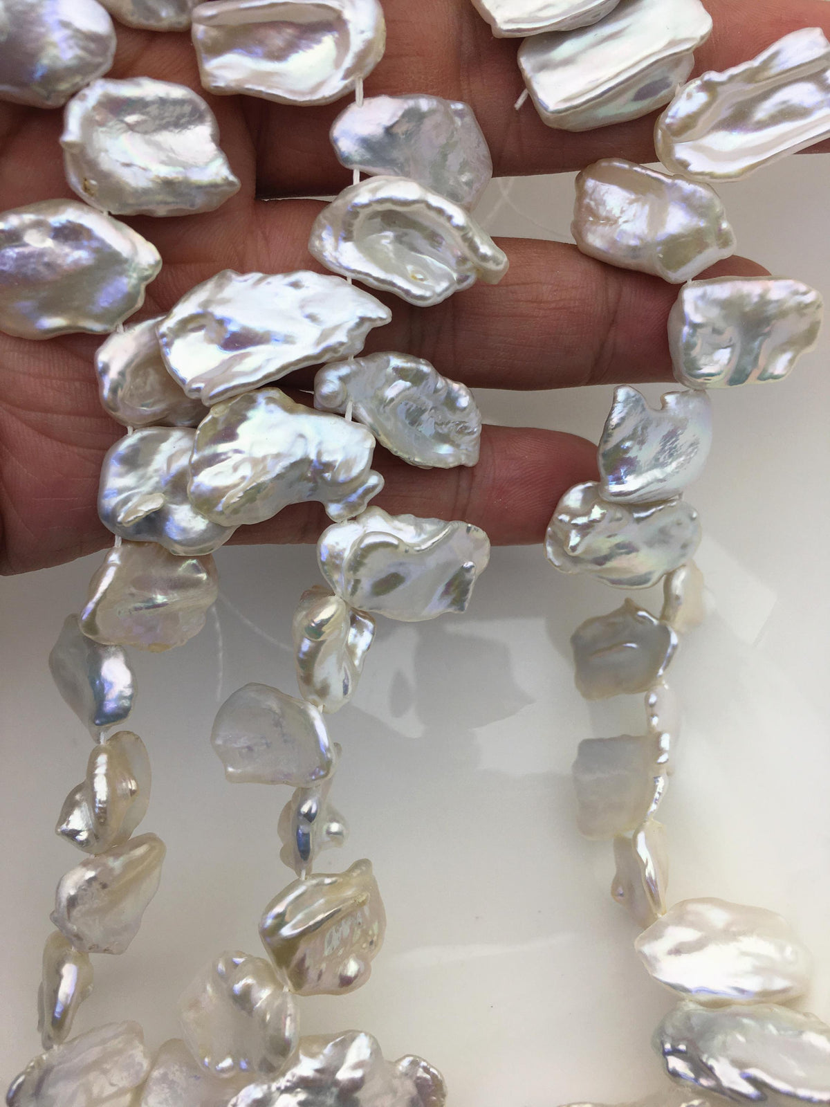 AAA 11-13mm White Keshi Freshwater Pearls,keshi pearl strands,ZS-129-17