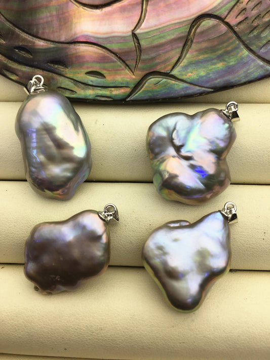 1pc AAA 17-20mm Huge Gray Baroque Coin Baroque pearl pendant,NC1-T16-3