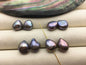 2 pairs AAA 9.3-10.3mm Gray Nugget Freshwater Pearl loose Beads Pairs,0.8mm through hole,ZS-103-37-26