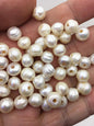 20pcs AA 8.3-9.2mm white button round freshwater pearls,2.2mm large hole,Rondelle white pearl Beads,SM8-T2