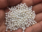 5pcs AAAA 3.5-4mm ROUND seed pearl, tiny pearls, white freshwater round loose pearl wholesale, tiny pearl supply, no hole, half drilled, RP3-4A-2