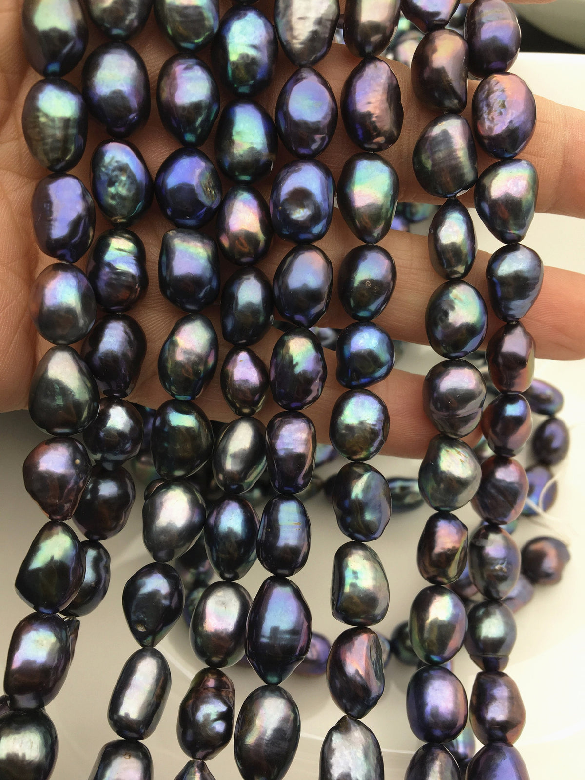 AA+ 10-11mm deep blue nugget freshwater pearls,diy pearl beads,Irregular Beads for Pearl Necklace,LM10-2A-26
