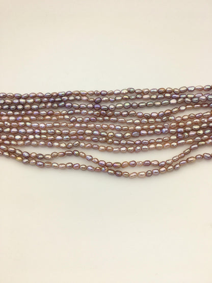 AAA 2.5-3.1mm purple nugget seed pearls, irregular nugget freshwater pearl strand, cheap price, pearl factory china, LM2-3A-21