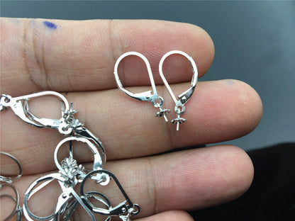 925 sterling silver ear hook with loop, lever back earrings hooks, Euro earwires, hooks findings, DIY earrings jewelry, ASL-ER-005