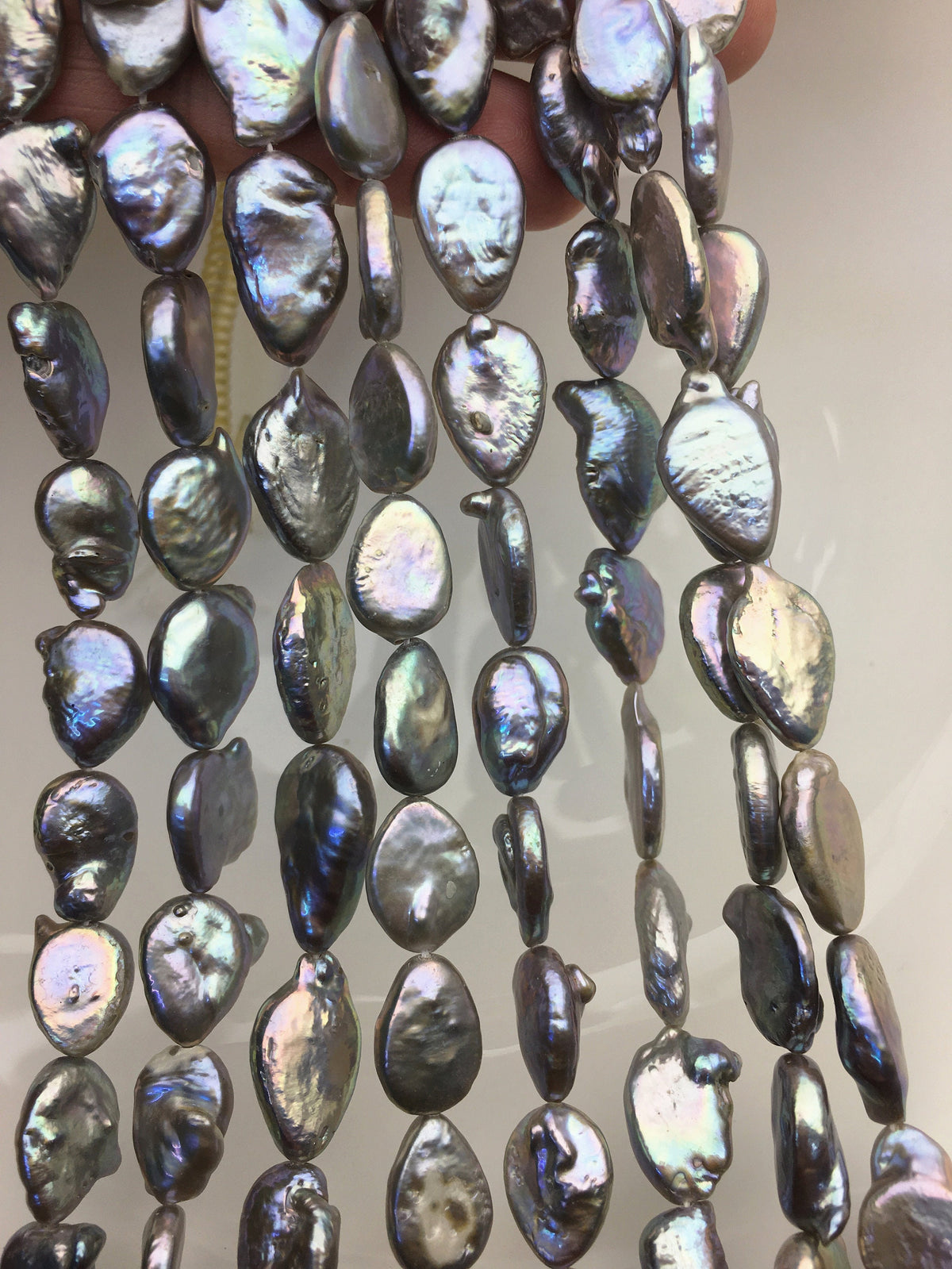 AA+ 10-12mm gray heart Freshwater Pearl,ZS-103-T2