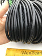 1/2/5/10 yards 6mm Black Color Round Leather Cord,Wholesale Jewelry Supplies,Distressed Matte Finish,LC6-204