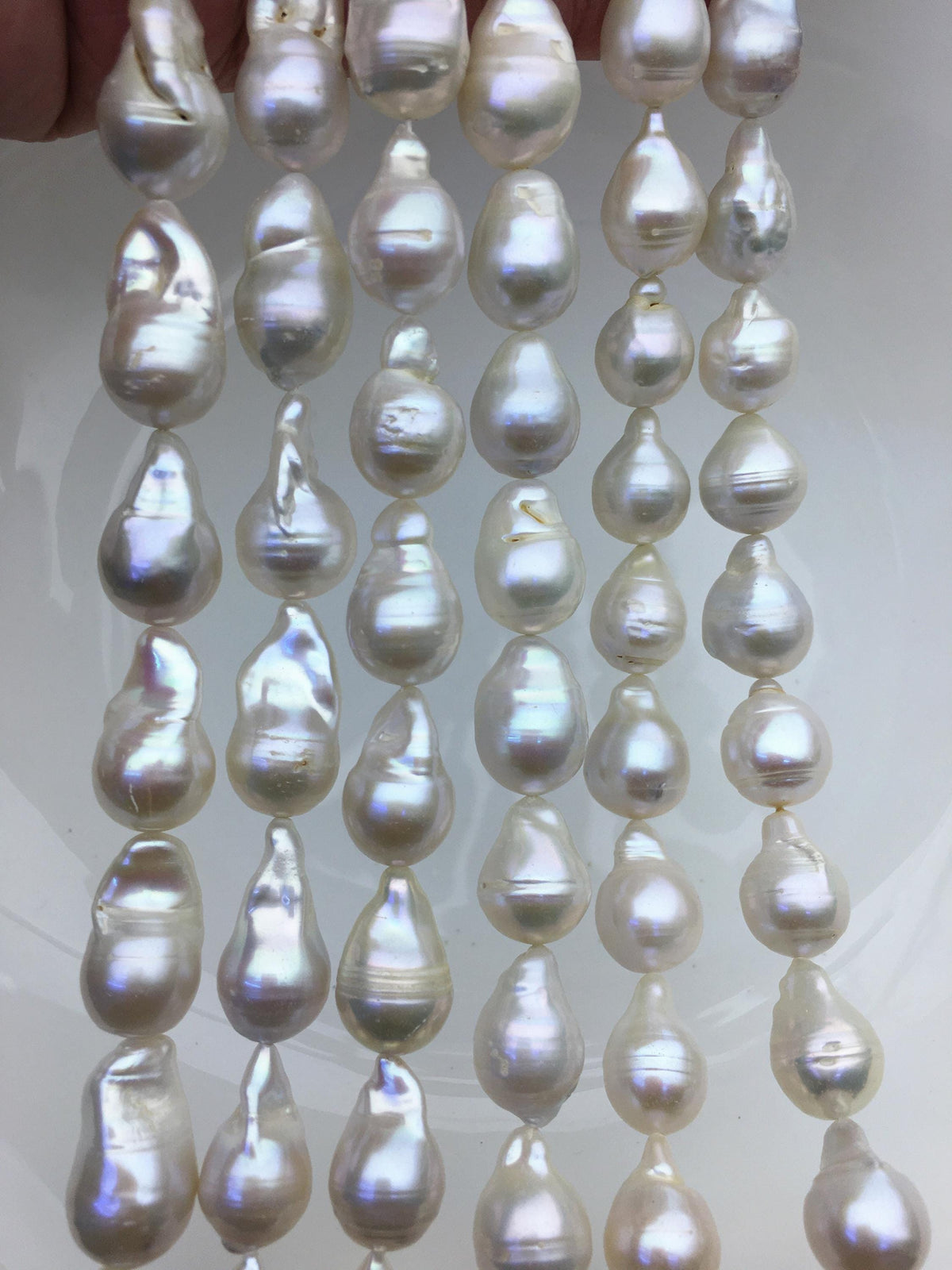 15.5'' AA 10-13mm white flame ball pearl,FL15-2A-5-72