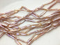 15.5'' AAA 5-7mm natural light purple rainbow Toothpick pearls,ZS-80-25-5