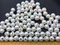 50 pcs AA 7mm White Potato Freshwater Pearls, 1.6mm/2mm Holes | CR7-2A-8