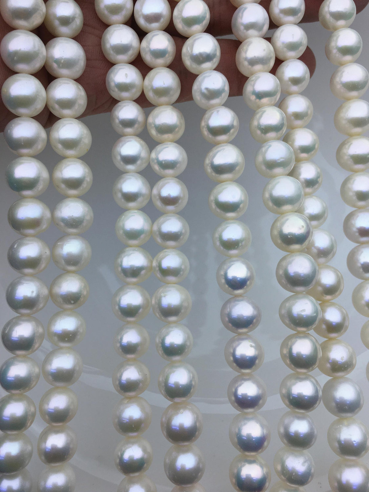 AA+ 9.4-10.3mm white round freshwater pearls,Graduation, mother day pearl gift,RP10-2A-7