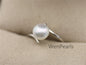 AAA white Pearl Genuine Sterling silver ring, anniversary ring, cheap wedding rings for women, sterling silver 925 open ring jewellery, R1-019