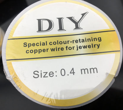 2 rolls 0.3/0.4/0.5/0.6/0.8mm 18k solid gold plated/Silver Color Copper wire Jewelry Wrapping, Jewelry Quality Copper Wire, A-OTH-020