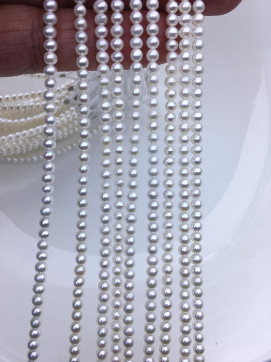 AAA 3-3.5mm white near round freshwater pearls,white round pearl,pearl wholesale,RP3-3AY-GJ-3