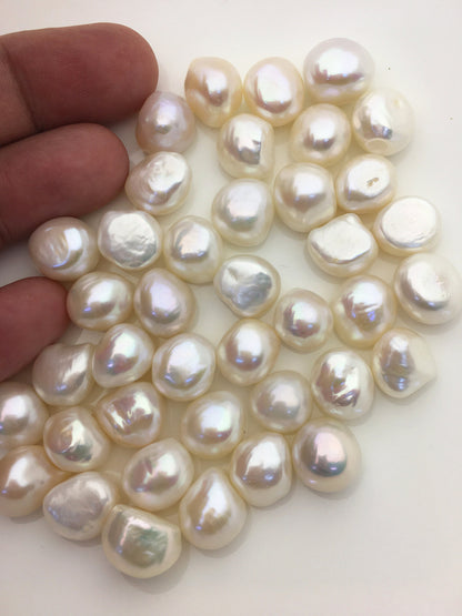 20pcs AAA 11.5-12.5mm white nugget freshwater pearls, white baroque pearl, irregular pearl, pearl wholesale supply China, LM12-T3