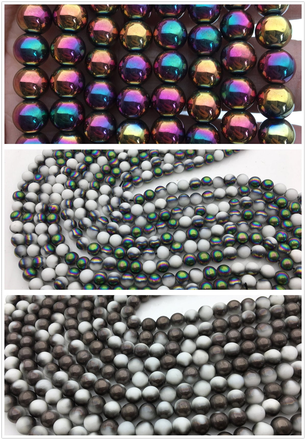 Golden/Green/Black 8mm Round Beads 15" Full Strand Wholesale Gemstones,G13-OTH-14
